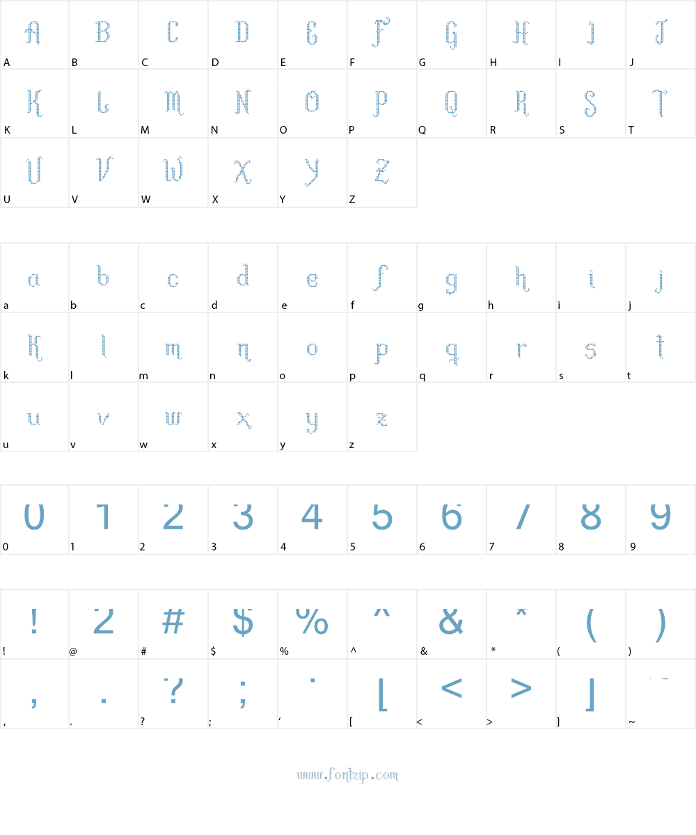 Romance fatal LCD Font Character